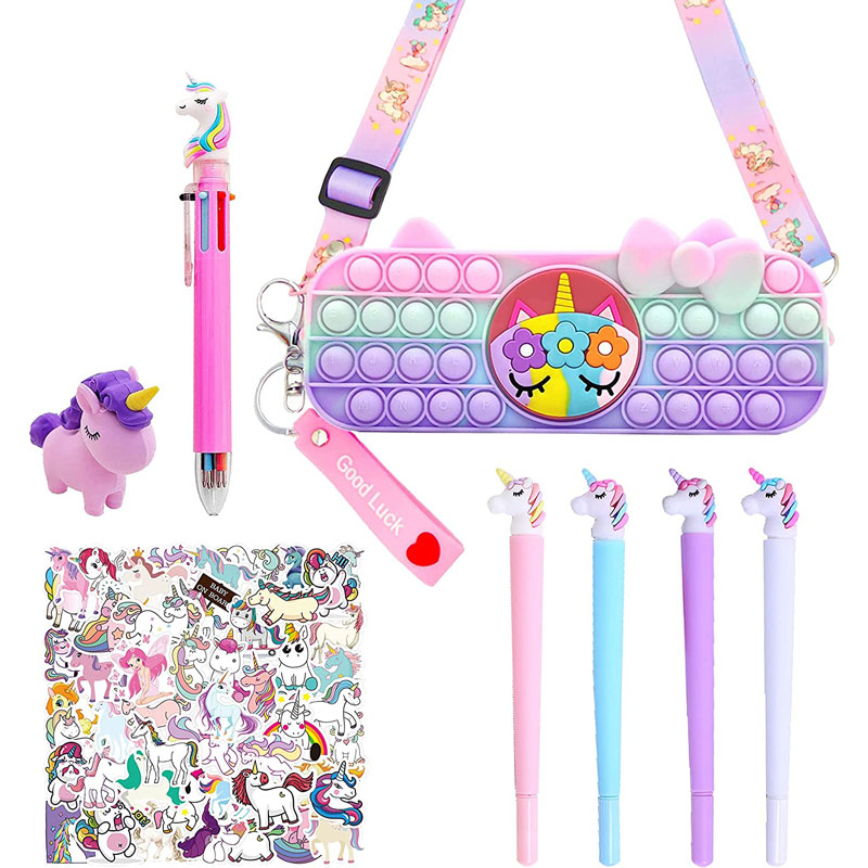 I-Unicorn Pencil Case Unicorn Stationary Seti yamantombazana